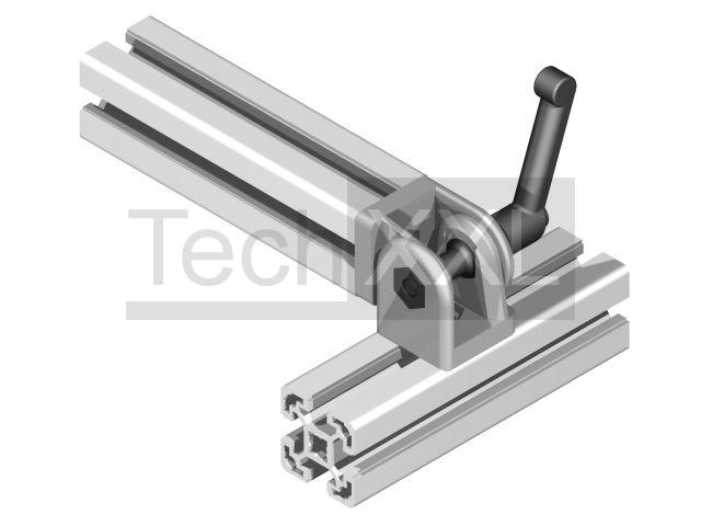 Hinge, heavy-duty 10 40x40 with clamping lever