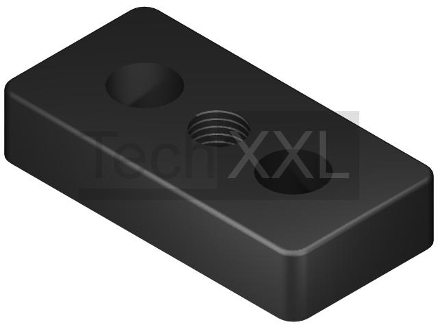 Base plate 8 80x40 M12 black compatible to Item 0.0.406.32