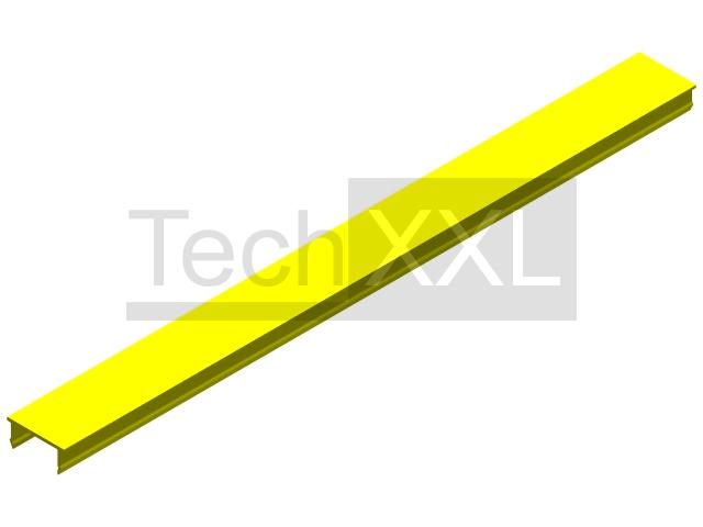 Cover profile 8 yellow 2000mm