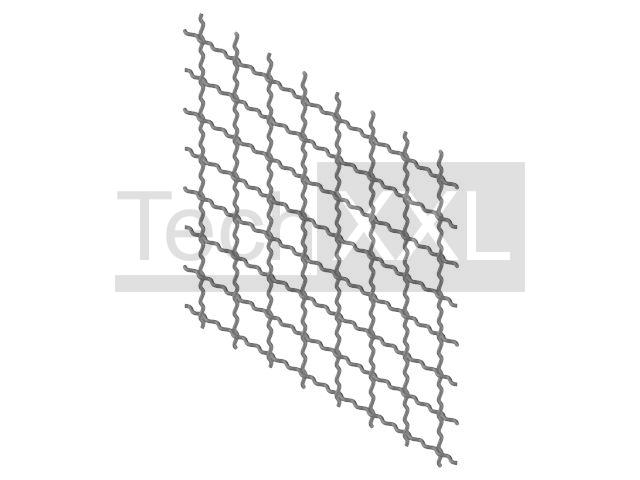 Corrugated mesh 20x20x3 ST galvanized compatible to Item 0.0.428.32