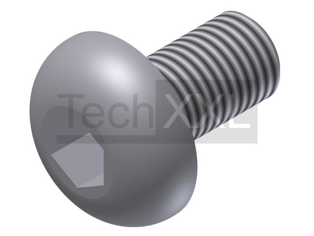 Half-round screw ISO 7380 M4x8 galvanized
