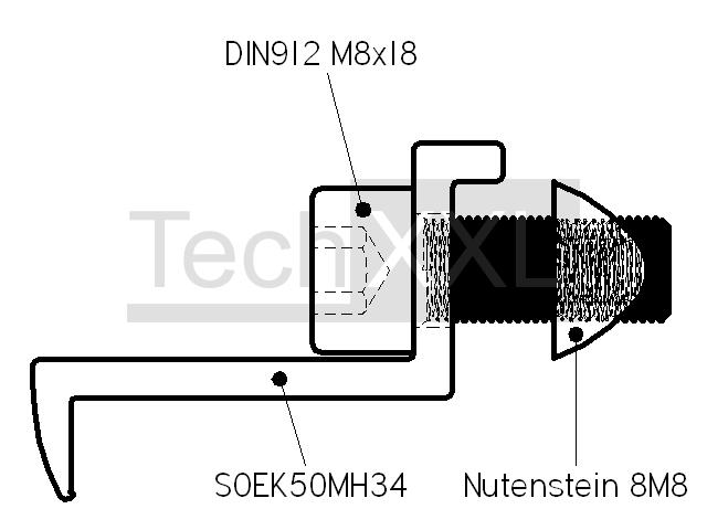 Koncový svorkovnicový modul 34mm-50 so skrutkou/drážkou wie HSOEK50MH34S-N